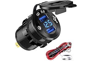 YONHAN Waterproof USB Charger Socket with LED Voltmeter