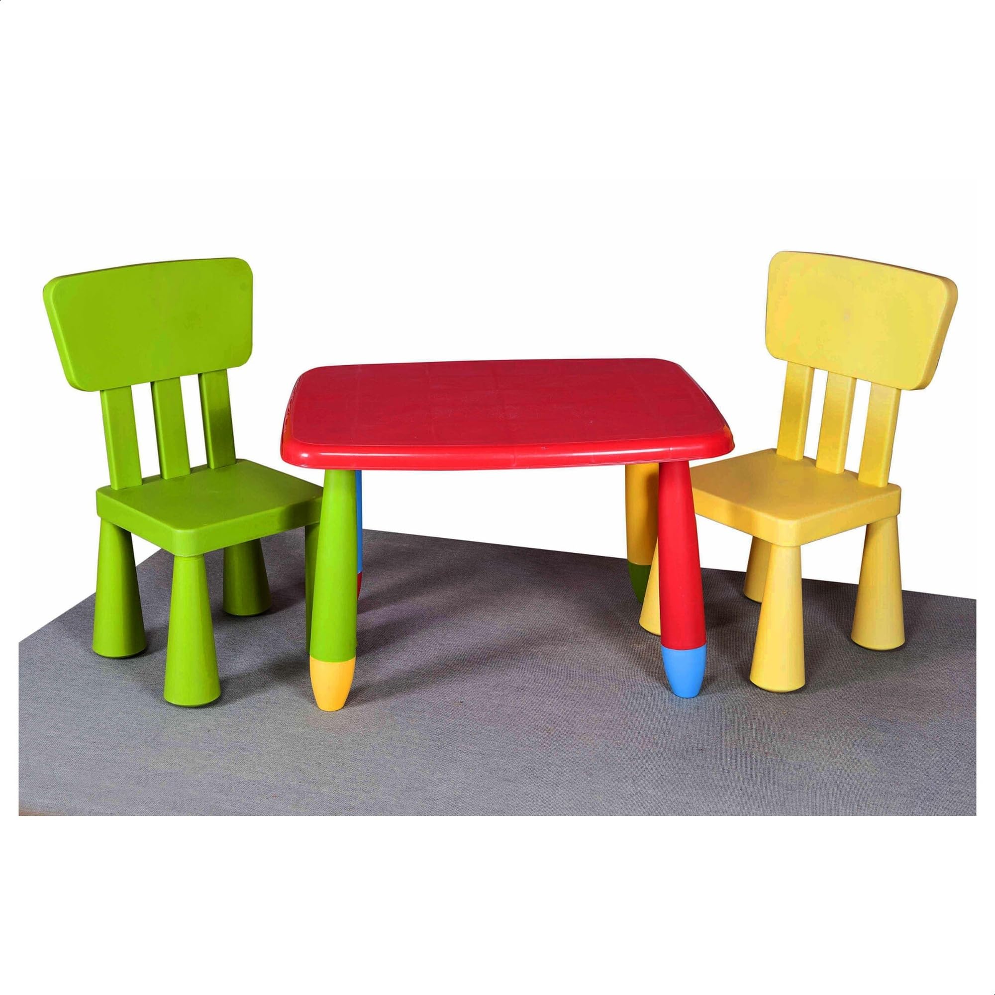 Mesita Infantil Rectangular roja, Multifuncional, diseño Moderno, 72,5x57x47 cm, Fabricada en plástico, Resistente, jardín o terraza