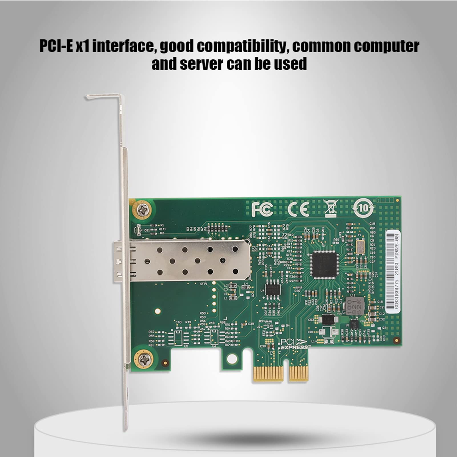 Bewinner Carte Réseau 10/100/1000bps, Carte Réseau Ethernet Gigabit Fibre Optique, PCI-Express 2.1, Adaptateur Réseau Gigabit Ethernet, Carte Réseau Fil Serveur/Bureau Général