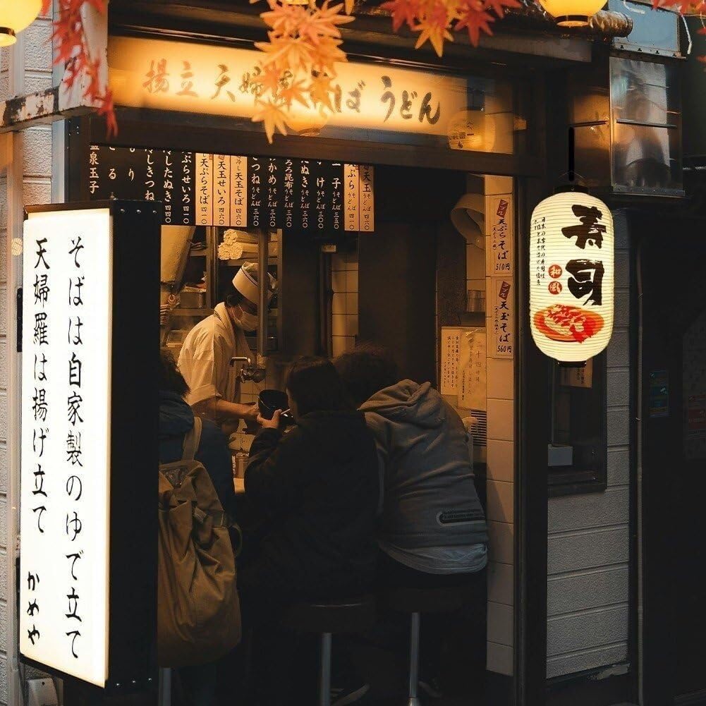 Japanese Style Hanging Lantern Outdoor Waterproof PVC Festival Lampshade for Sashimi Izakaya Cuisine Shop Restaurant Pub Decor(Sushi)
