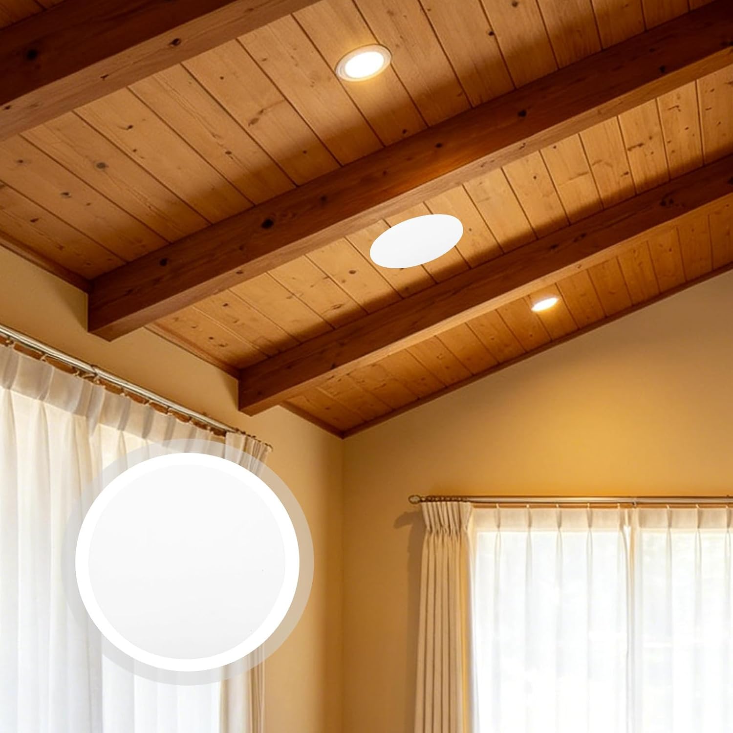 SUPVOX Lampshade and Acrylic 6.5 Panels Diffuser round 3pcs Inch Diameter White Light Diffuser Sheets for Easy Installation Optimal Light Diffusion Ceiling Lighting Setups