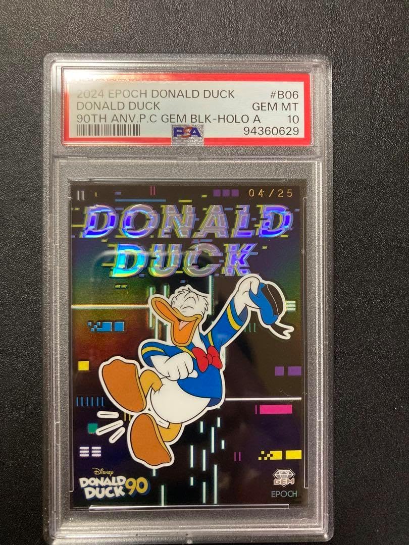PSA10 ディズニー100　エポック　ドナルド 25枚シリアル エポック ドナルドダック 黒ジェム シリアル25枚 限定 PSA10 ミント