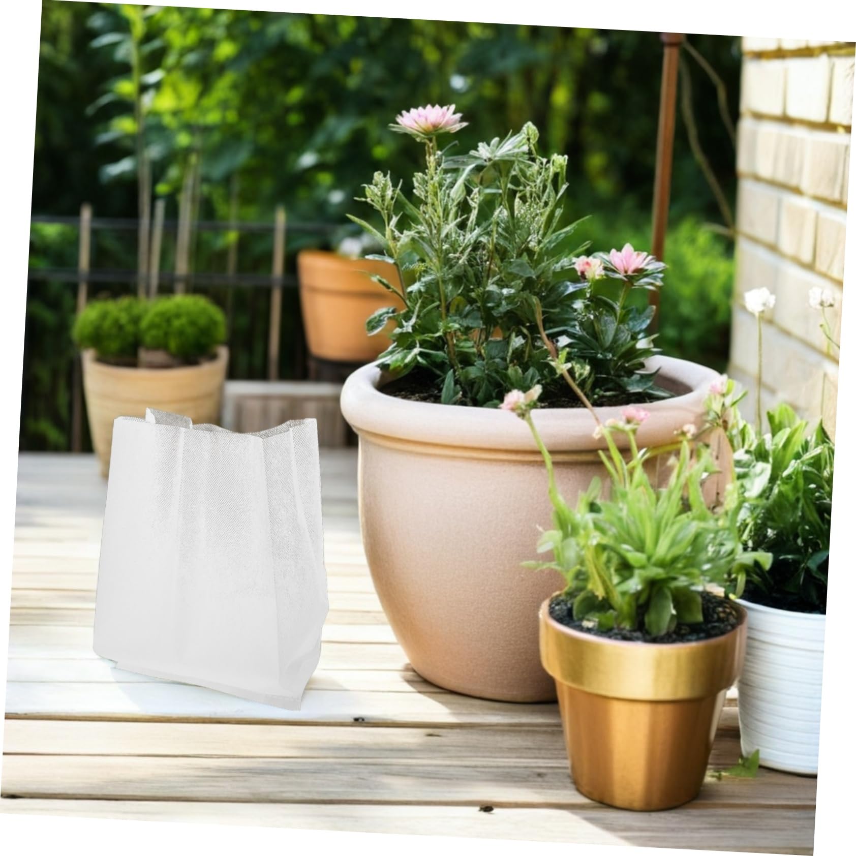 Toddmomy 200pièces Sacs De Culture Tissu Non Tissé pour Semis pour Légumes Et Plantes De Jardin Réutilisables Et Résistants à Eau