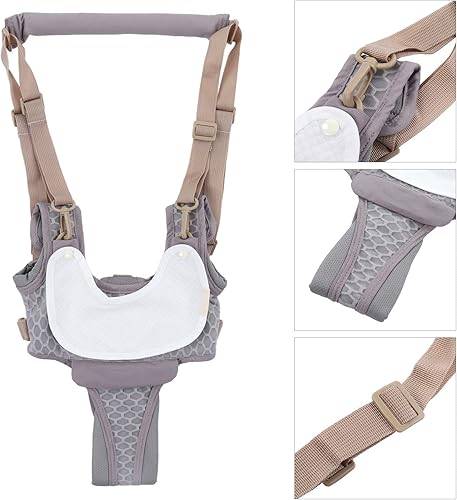 Miniatura 8 de Arneses para caminar para bebés, almohadilla de entrepierna desmontable ajustable de mano para niños pequeños, cinturón ajustable para ponerse de