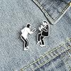 2Pcs Creative Punk Fun Pulp Fiction Character Image Enamel Brooch Alloy Badge Clothes Backpack Pin Jewelry Accessories Gifts Gift For Fans Friends #3
