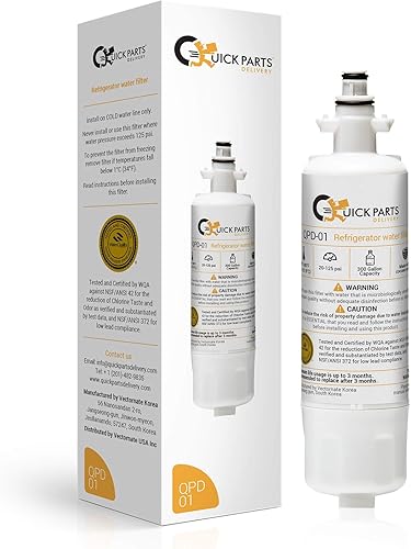 QPD-01 LT700P, ADQ36006101 Reemplazo del filtro de agua compatible con Kenmore Elite 9690, ADQ36006102, WSL-3, FML-3, RFC 1200A, 46-9690 469690,