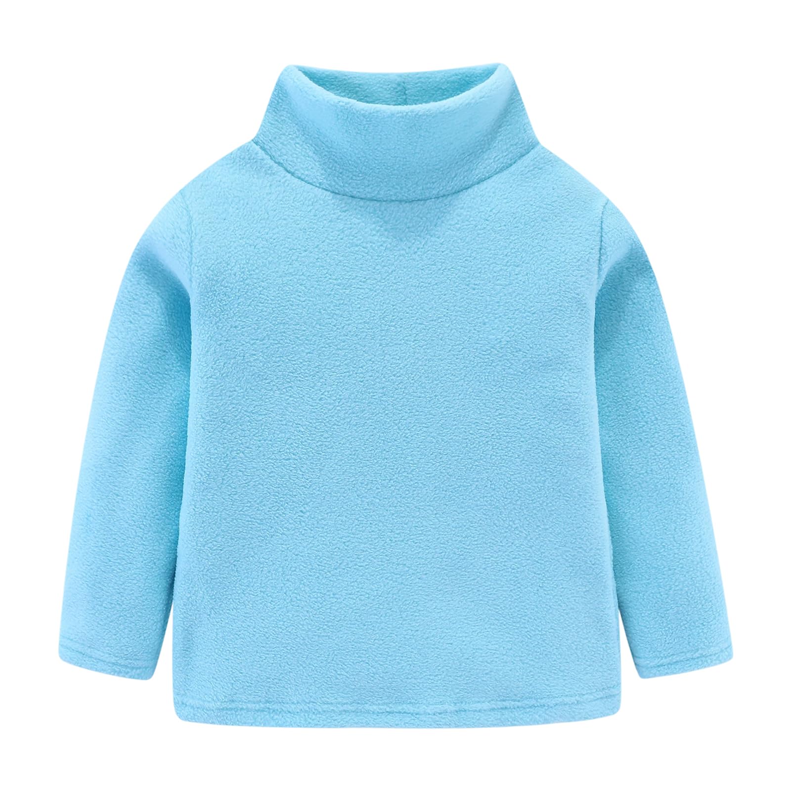 Mud Kingdom Kids Fleece Shirts High Collar Soft Tops Unisex