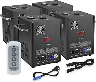 500W Stage Effect Light Machine 4PCS 3–13ft Height, with Remote & DMX512 2CH Control Control Cold Lights Machine, Safe & Reusablefor Wedding Party Event Church DJ Show（Not Include Material）