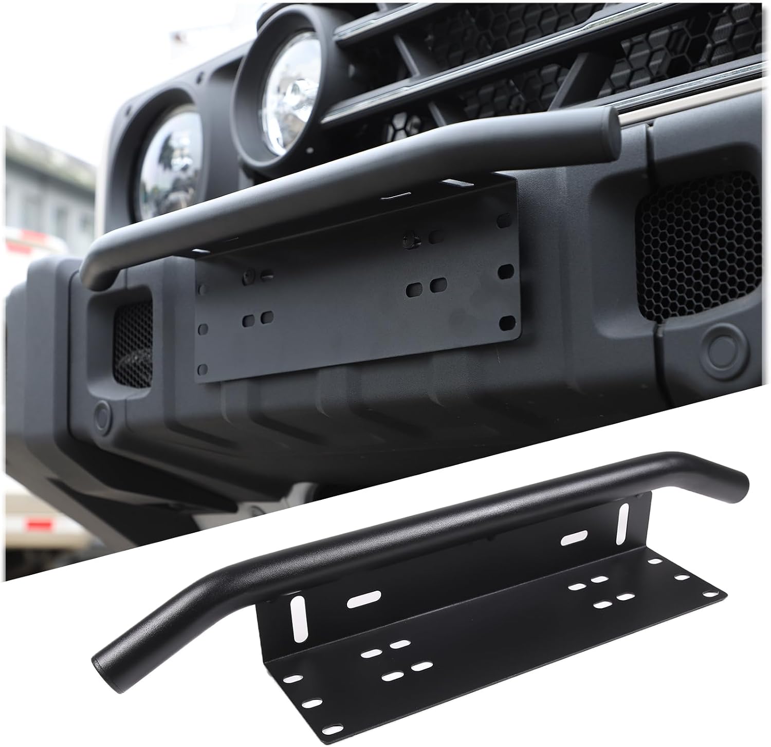 Front License Plate Bracket Holder Compatible with INEOS Grenadier 2020-2024, Heavy Duty License Plate Mounting Kit Auto Accessories