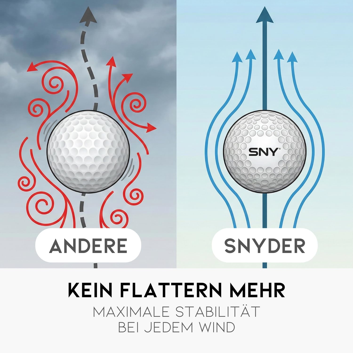 SNYDER SNY Supersoft Golfbälle | 15 Stück im praktischen Ballnetz