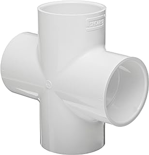 Spears 420 Series PVC Pipe Fitting, Cross, Schedule 40, 1/2" Socket