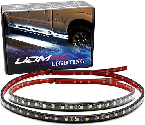 Miniatura 9 de iJDMTOY Kit de iluminación LED flexible de 40 pulgadas con 63 SMD para estribo/paso lateral, compatible con camionetas SUV, ámbar y amarillo