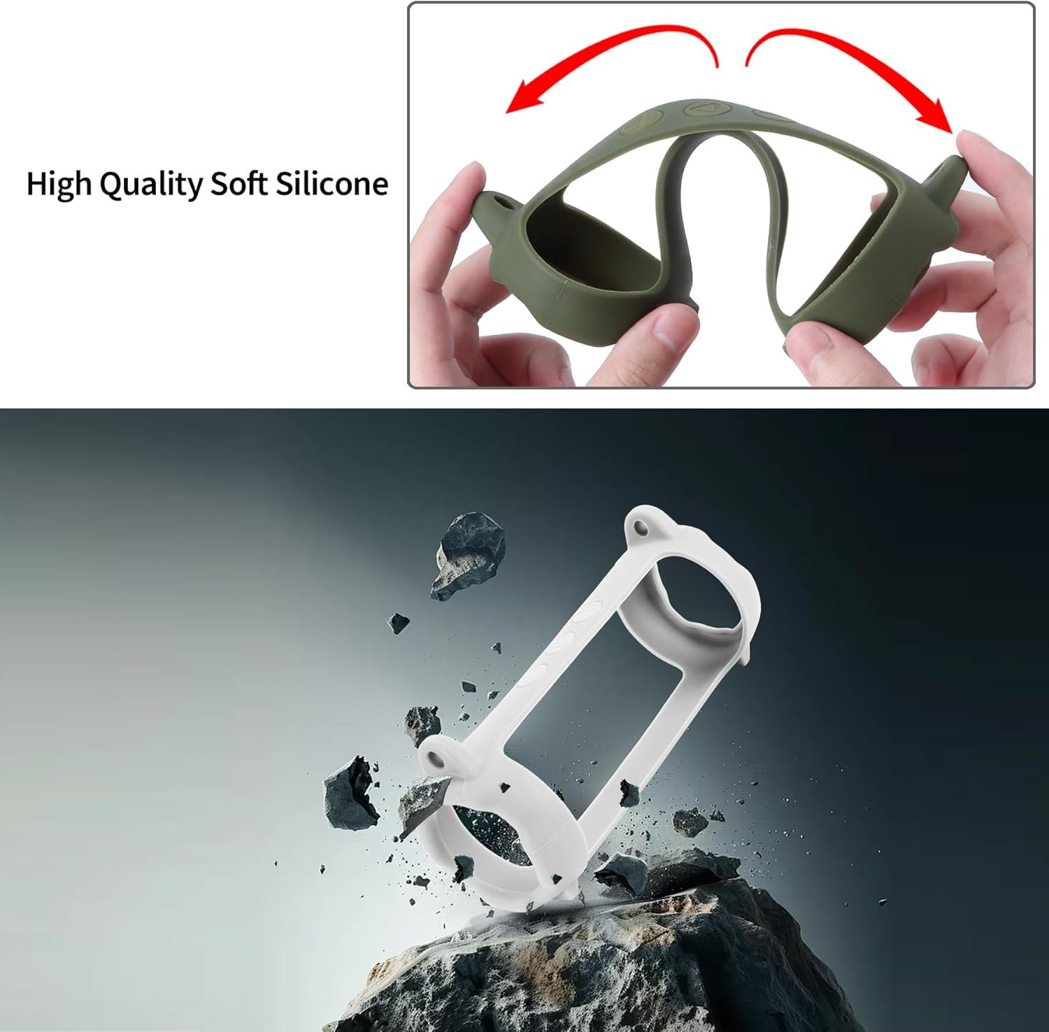 Silicone Cover Compatible with Flip 7 Portable Waterproof and Drop-Proof Speaker (Black) - Image 7