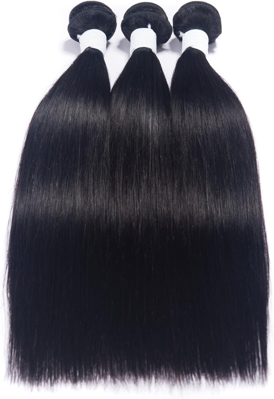 3A 10"~30" Brazilian Virgin Hair Straight, Human Hair Weaves Bundles Wefts Extensions 3 Bundles (12 12 12)