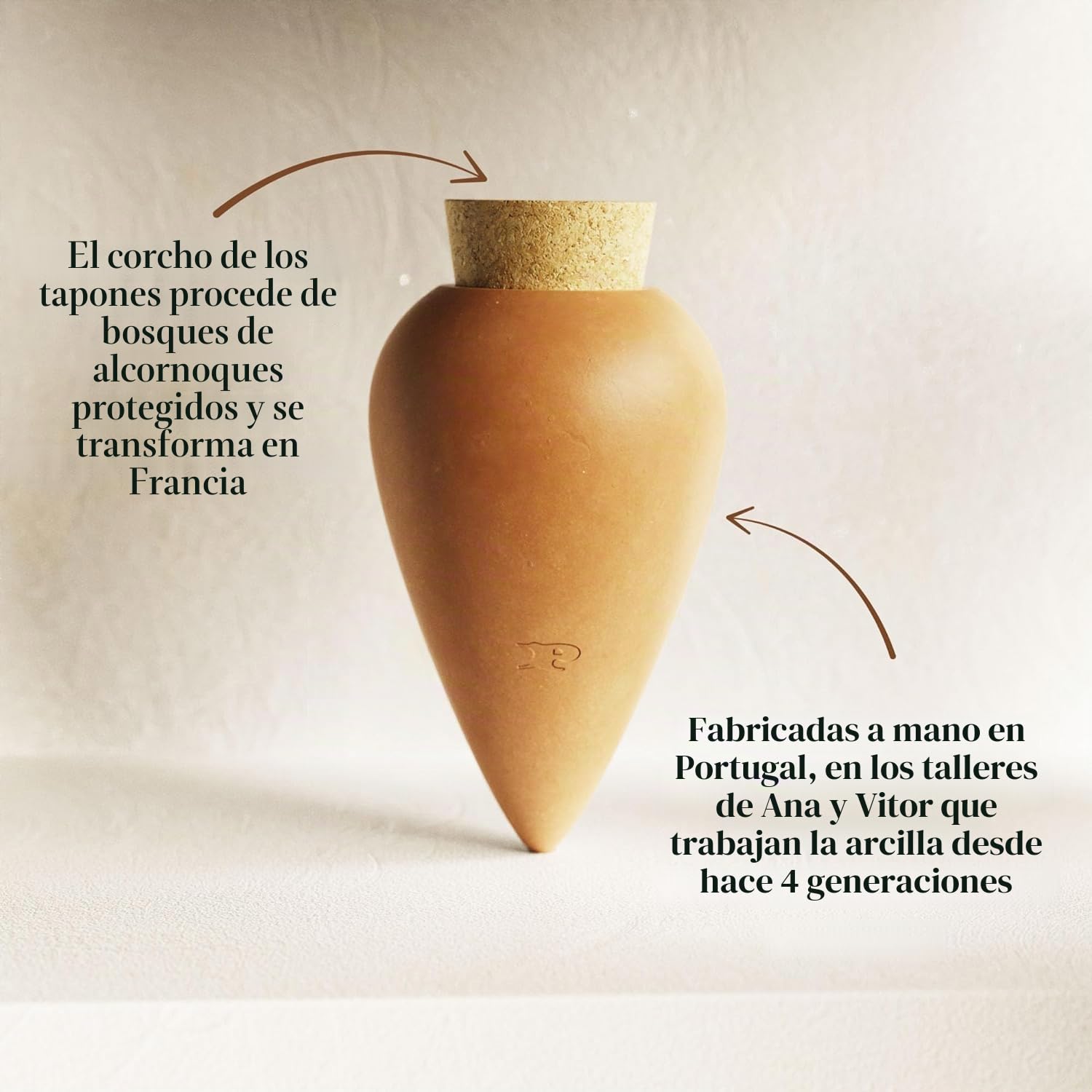 Pepin | 2X Macetas de Terracota para Plantar | Riego Automático y Ecológico para Plantas de Interior y Exterior | Sistema de Riego Natural | Autonomía de Aproximadamente 1 Semana | OYA Verde - 25cl