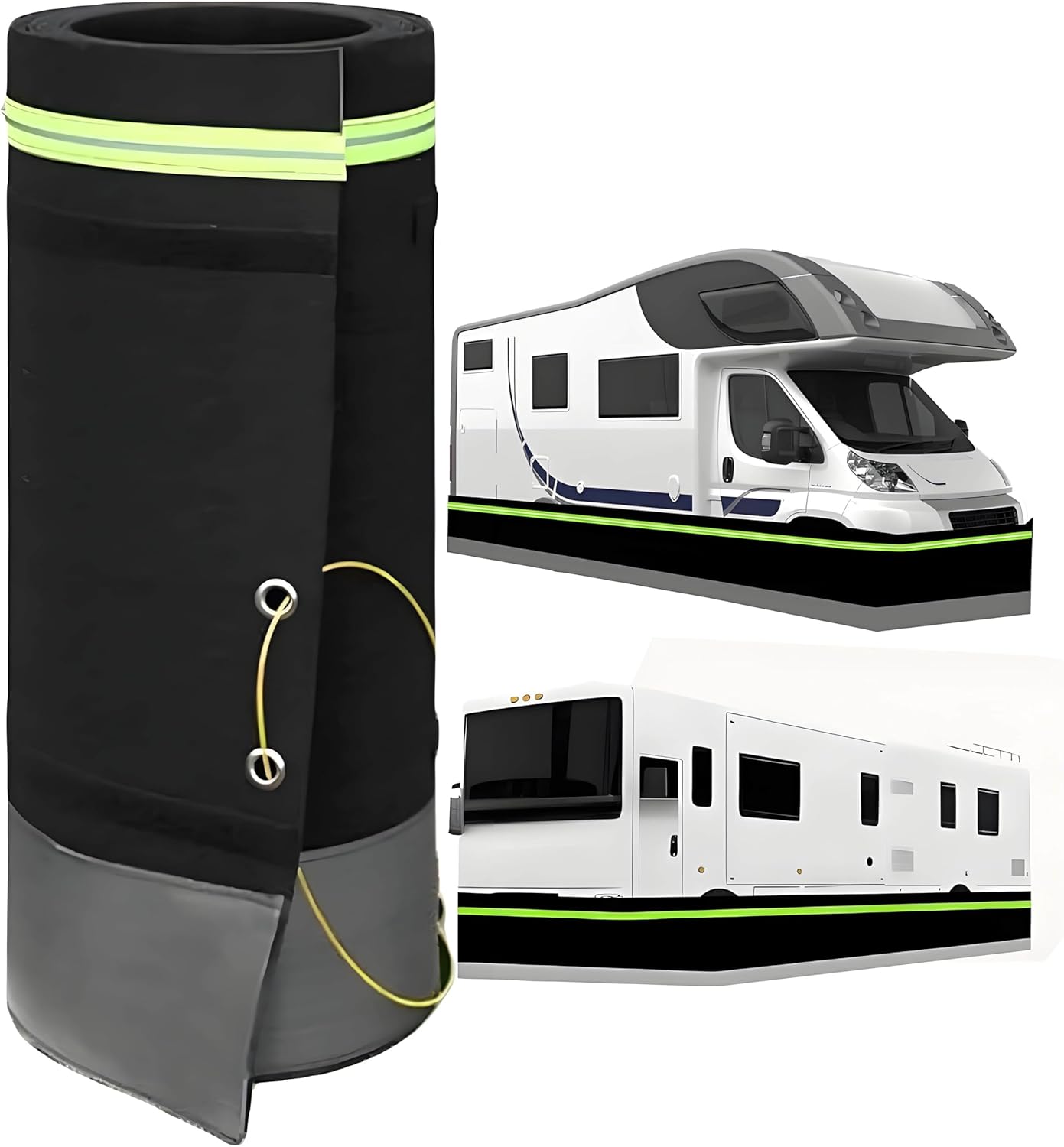 No-Drill RV Skirting for Travel Trailers | Easy Install Camper Cover | Convenient Storage Kits | Tall Skirt for Campers | Skirting Solutions(100cm,22m/72ft)