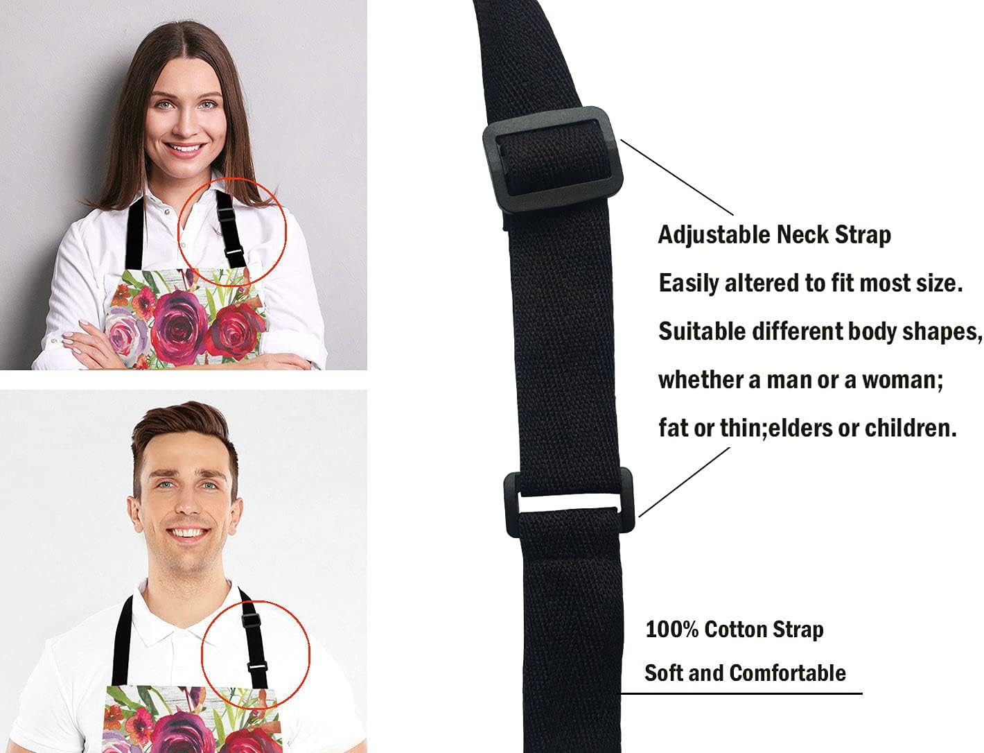 Goat Apron for Women and Men, I Goat This Adjustable Kitchen Chef Apron for Cooking Baking - Cute Birthday, Anniversary, Mother's Day Apron Presents for Mom Wife Girlfriend Aunt Grandma - Image 5