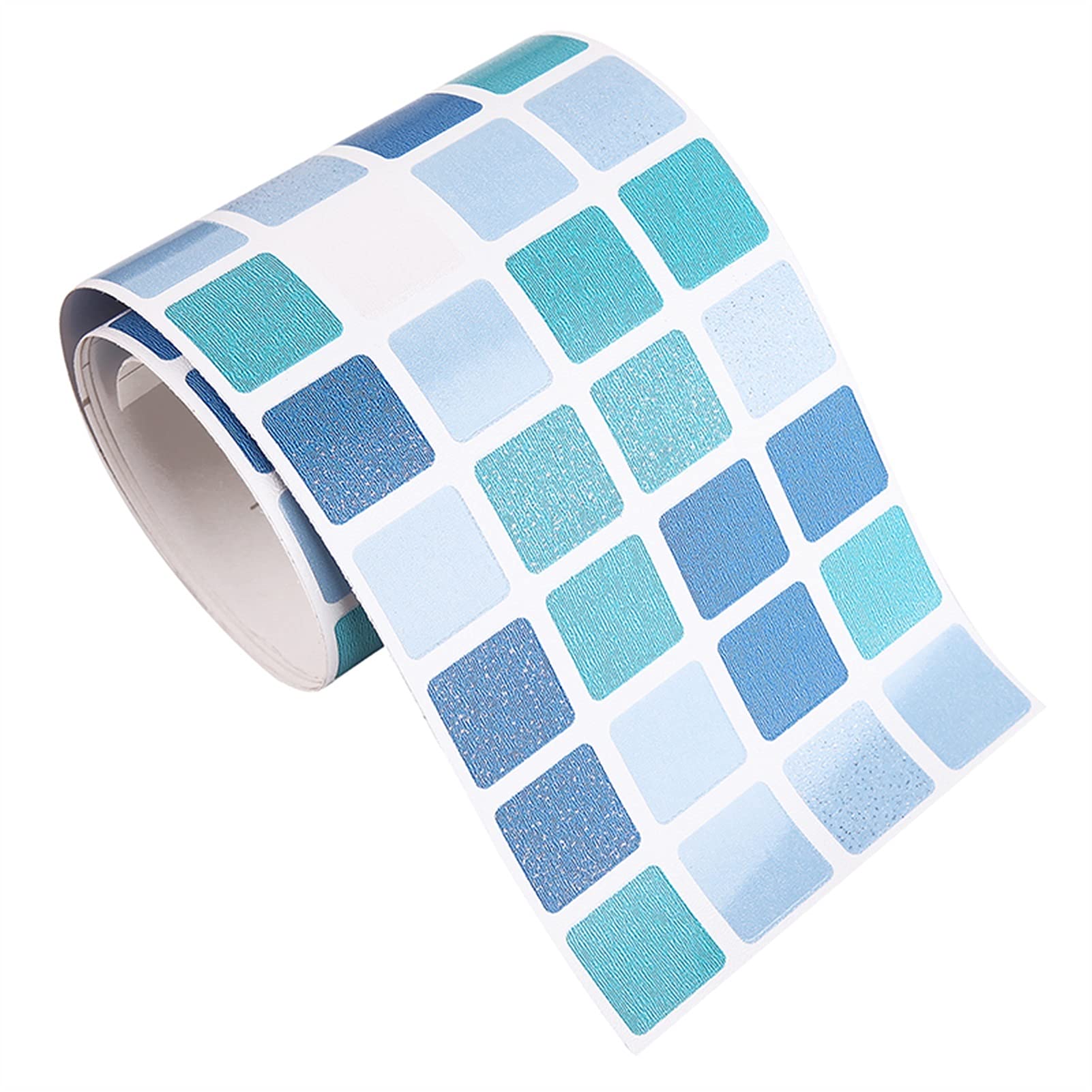 lamówki tapetowe, Samoprzylepna tapeta z bordiurą w kolorze wielokolorowym, 100 cm x 5-10(Blue)