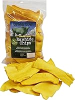 Vista 12 de Chips Bolsa de 1 libra - Masticables de cuero crudo para perros grandes de primera calidad - Ideal para masticadores agresivos golosinas de cuero