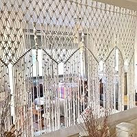 Vista 7 de joycraft Cordón de macramé, cuerda de algodón blanco hueso, 0.315 in x 21 yardas, cuerda de algodón trenzado de 3 hebras para colgar plantas