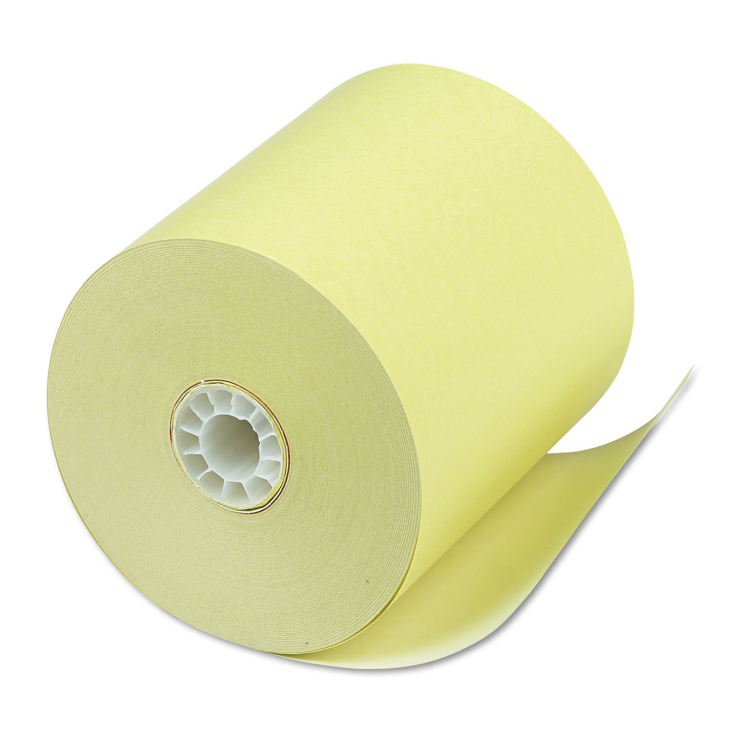 PM Company Single Ply Thermal Cash Register/POS Rolls, 3 1/8 inch x 230 ft, Canary, 50/Ctn