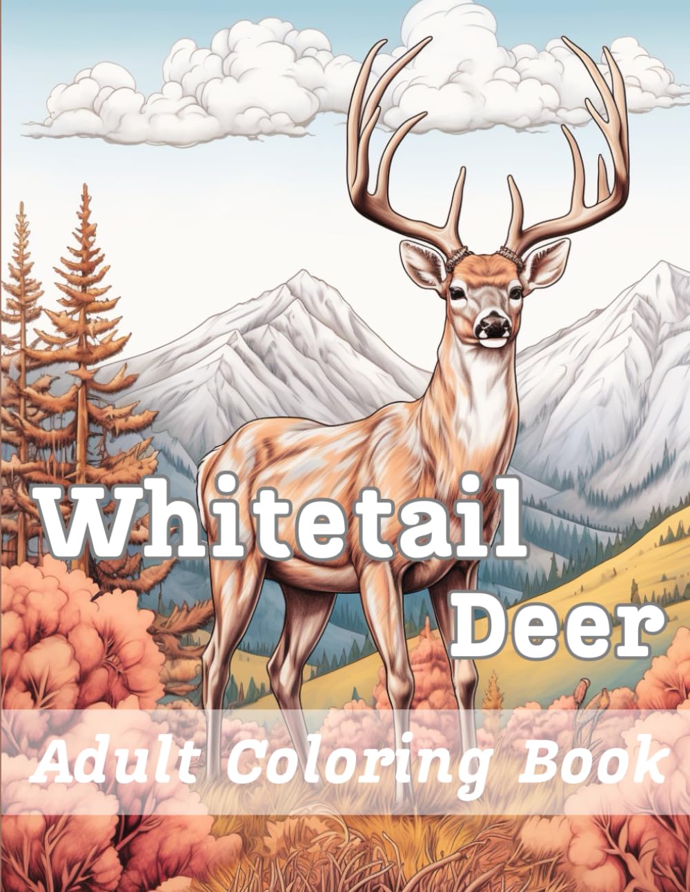 Amazon.com: Whitetail Deer Adult Coloring Book with Wildlife Designs ...