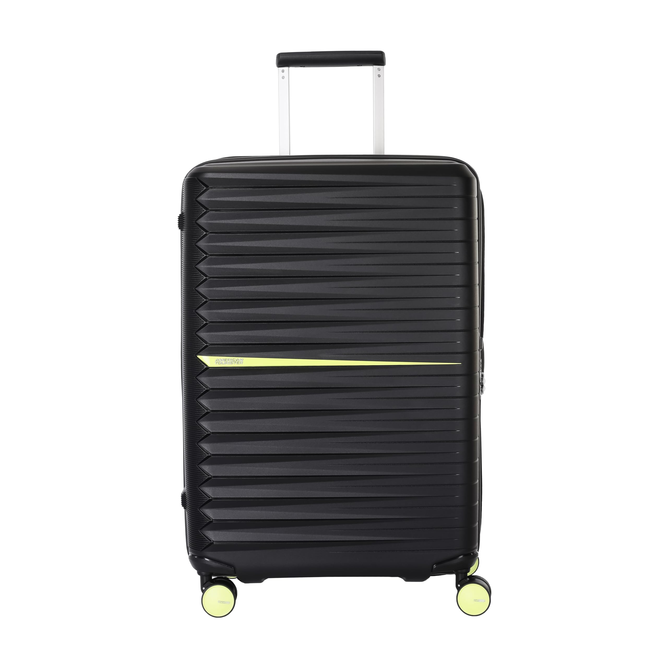 Fastforward 68 CM Check-in Luggage with TSA Lock & 8 Double Spinner Wheel/Trolley Bag for Travel/Medium Hard-Sided PC Suitcase for Holiday/Luggage Bag for Men & Women-Black & Lemon-image-25