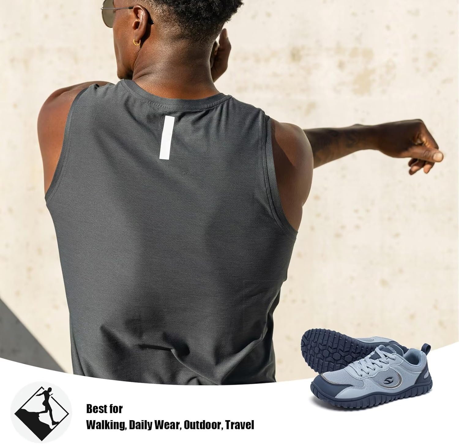 HOBIBEAR Mens Barefoot Shoes | Wide Toe Box | Comfortable Outdoor Sneaker