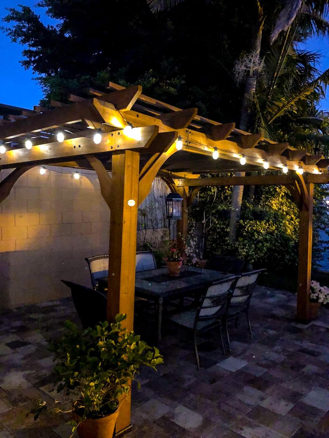 🔥 Cashback up to 70% Brightech Ambience Pro Solar Outdoor String Lights - Commercial Waterproof Patio Lights with 48 Ft Edison Bulbs - Shatterproof LED Solar String Lights for Outdoors - 1W LED, Warm White Light