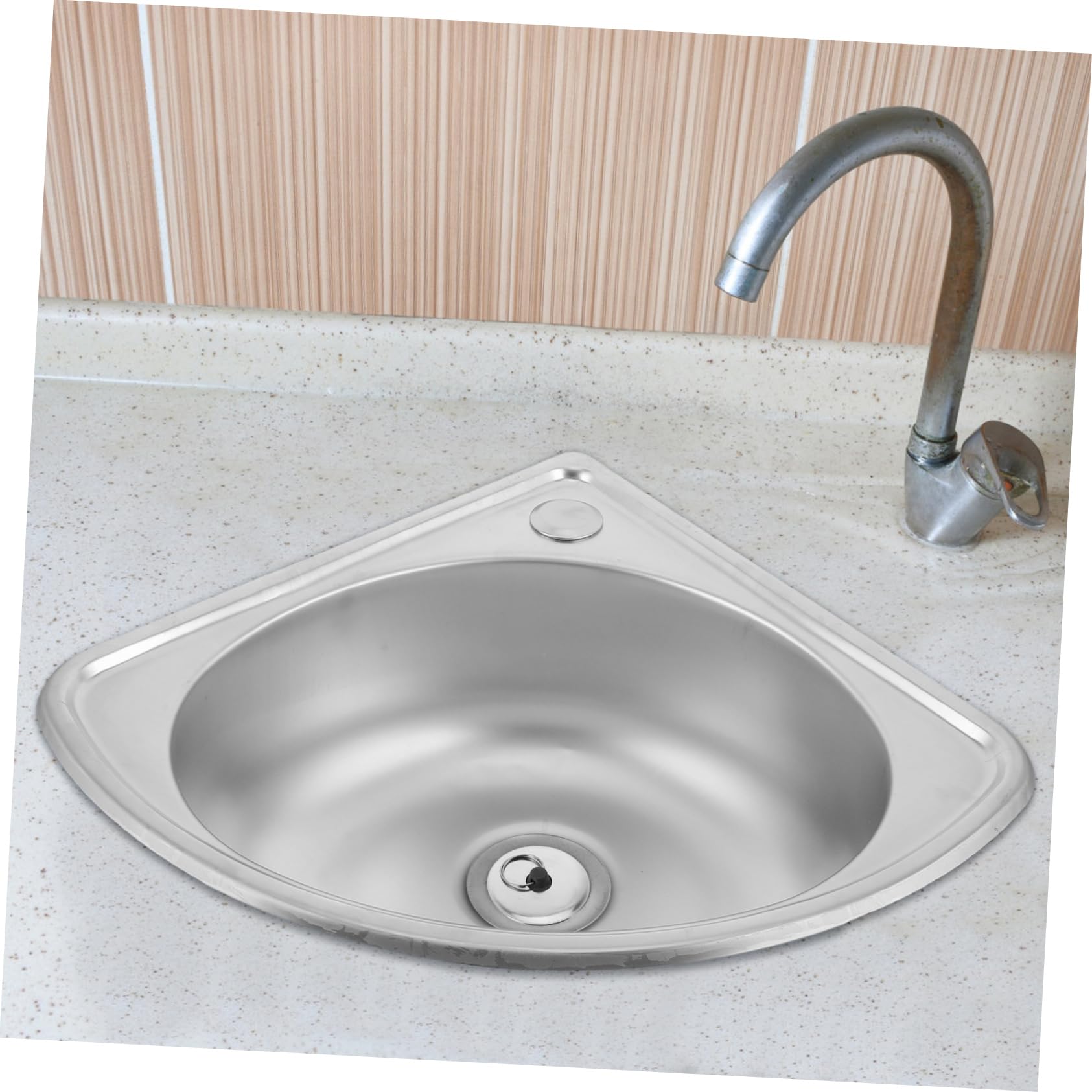 Fregadero de Esquina y Diseño Ahorrador de Espacio de Acero Inoxidable para Autocaravana Material Resistente Lavabo Simple y Pequeño Adecuado para Cocinas Varios estilos