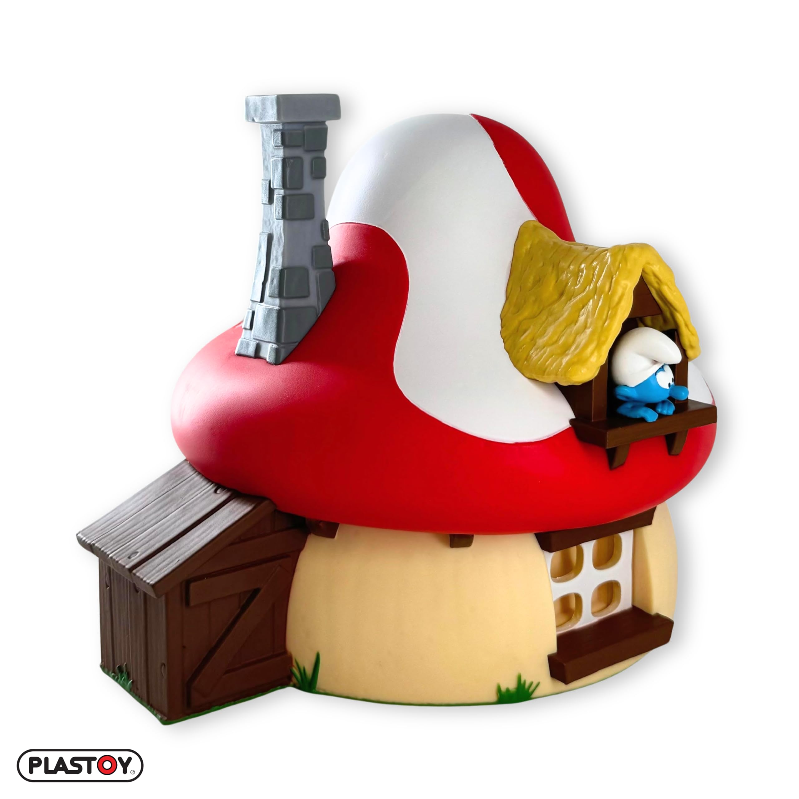 Plastoy Die Schlümpfe Sparschwein Pilzhaus - PVC - 15 cm