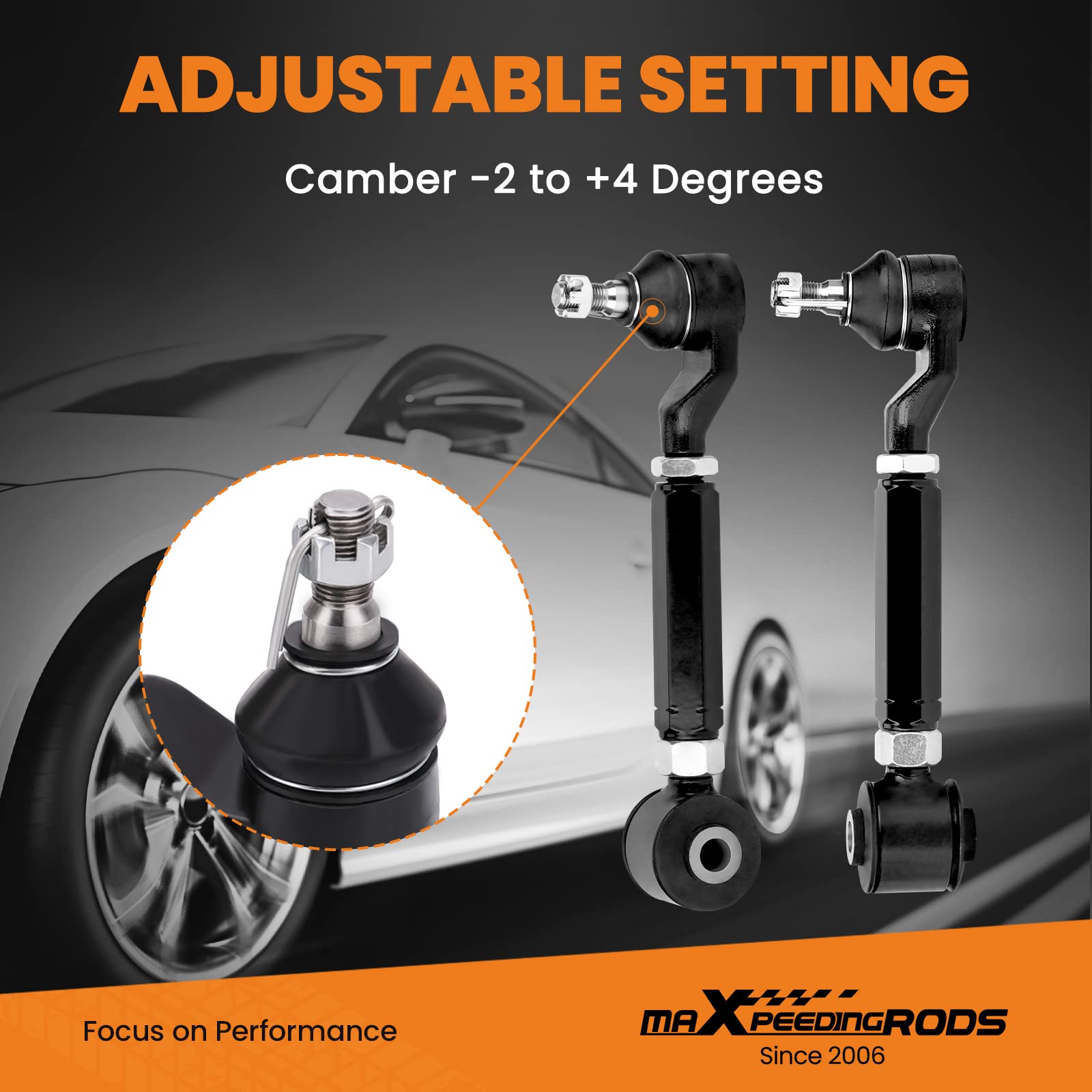 maXpeedingrods Sturz Querlenker Hinterer Sturz Querlenker für Honda Accord 2003-2007 Einstellbare Kits