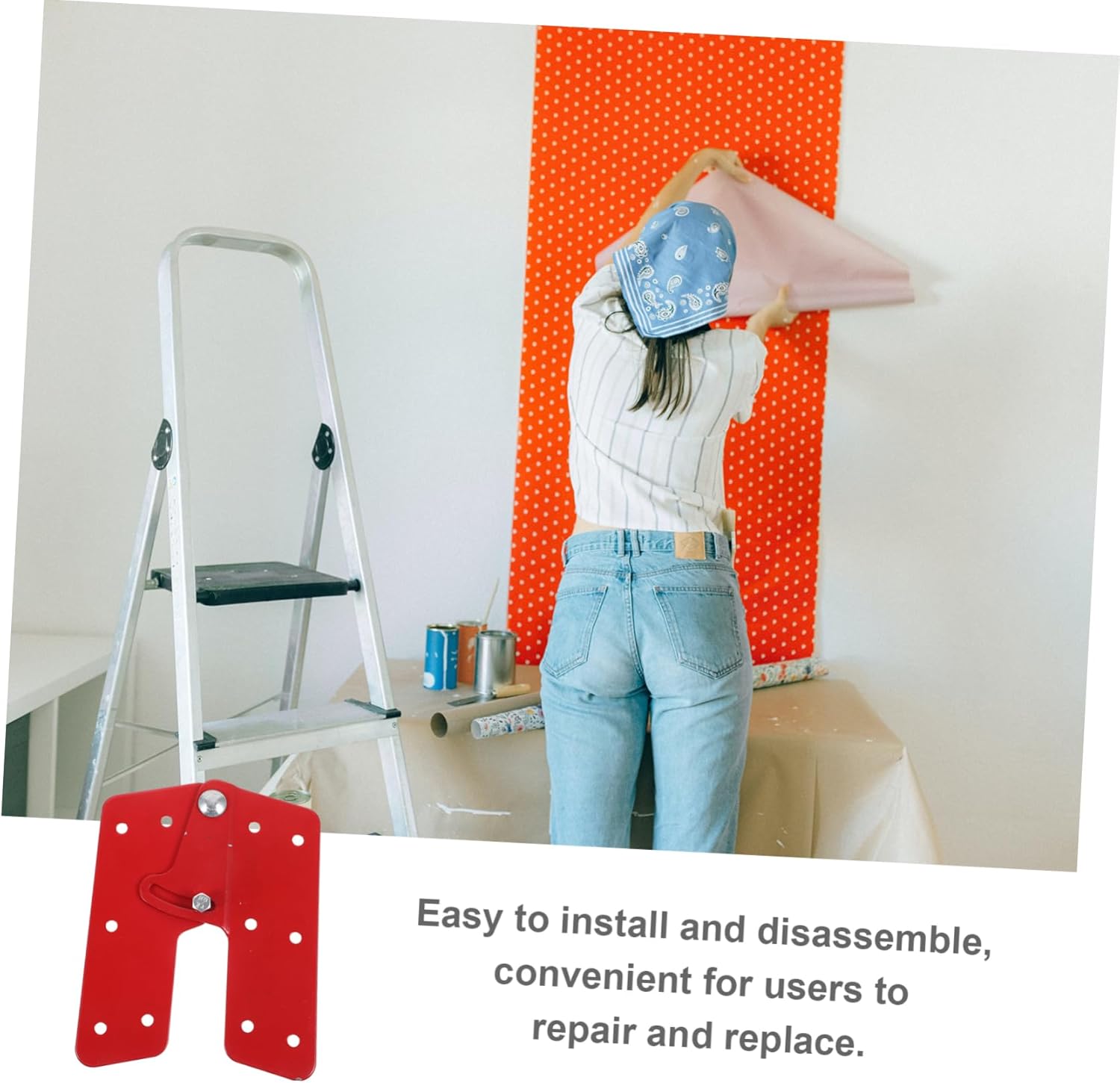 Tofficu 2Pcs Folding Ladder Hinge Joint Durable Ladder Attachment for Step Ladder Parts Easy Installation for Attic Stairs and Elevators Versatile Design for Stability and Safety