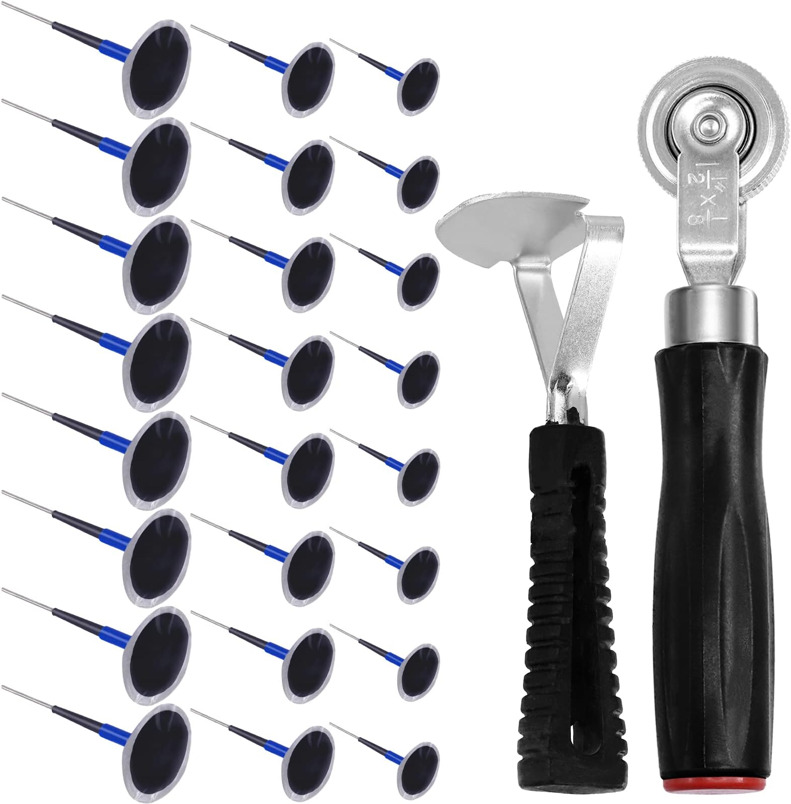 Hanperal 24Pcs Rubber Tire Repair Patch/Plug Combo Automotive