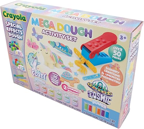 Miniatura 4 de Crayola Silly Scents Mega Dough - Kit de actividades para ansiedad y juguetes sensoriales para niños, más de 50 piezas que incluyen masa perfumada,