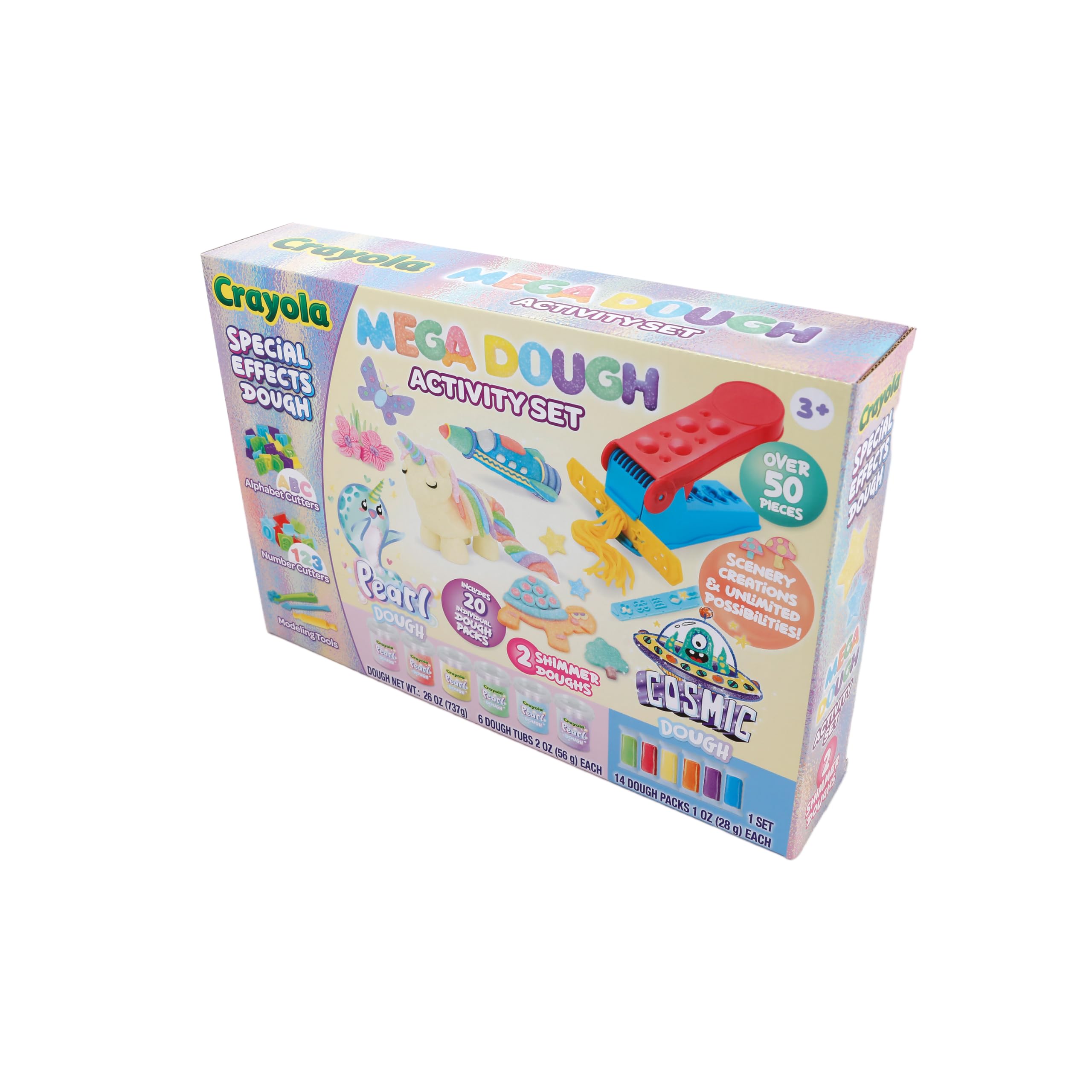 Crayola, Silly Scents Mega Dough Activity Set including 6 Colors, 6 2oz Tubs & 14 Dough Packs, A1-2494, Red, Blue, Green - Image 4
