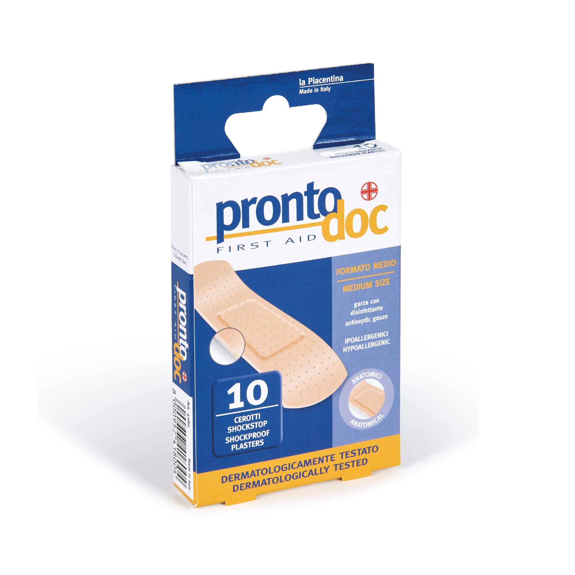 Pronto Doc Cerotti Shockstop, Antiurto 7X2 Cm, Confezione da 10 Cerotti