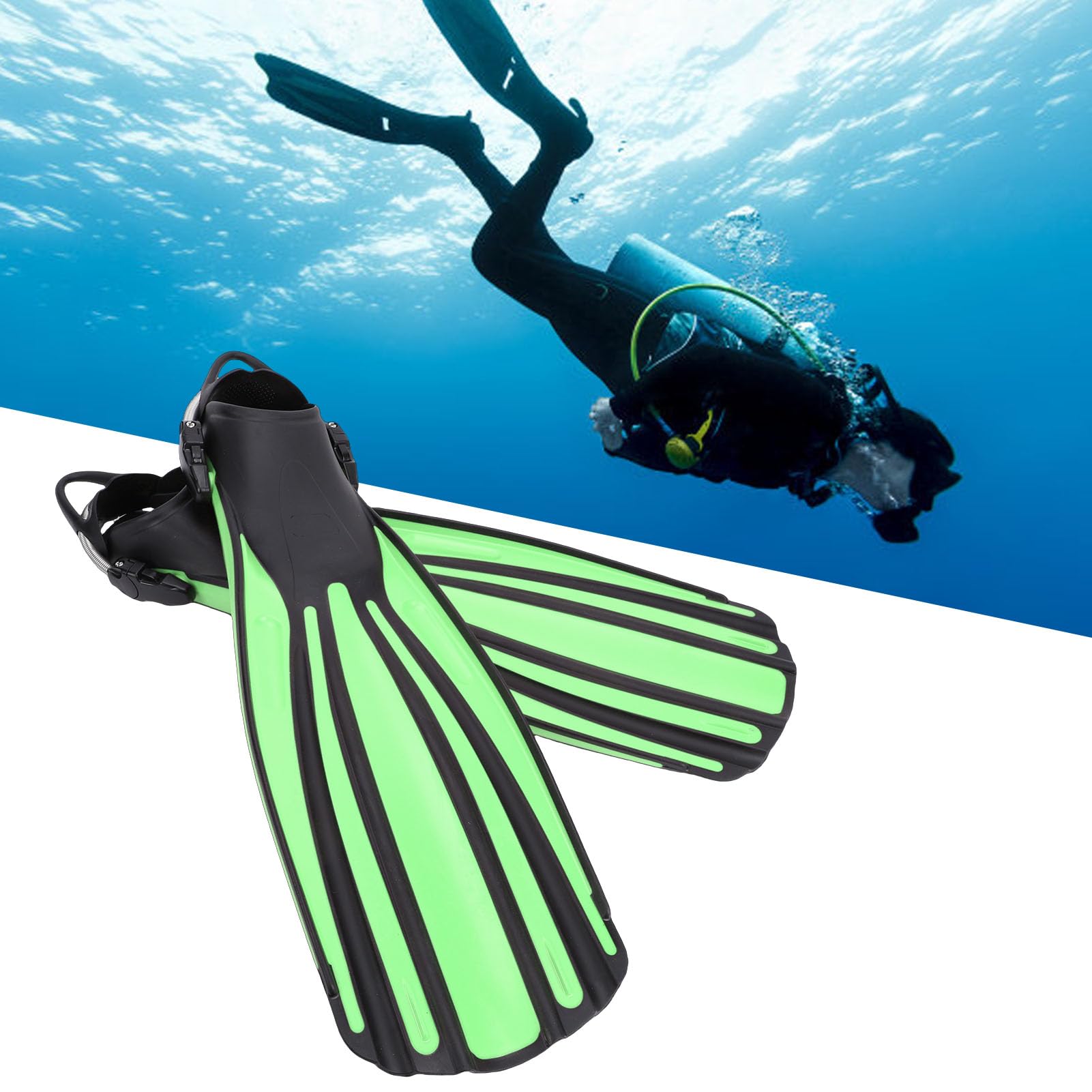CHICIRIS Pinne per Immersione TPR Pinne Lunghe Regolabili Design Leggero per gli Appassionati di Sport Acquatici e Immersioni Subacquee