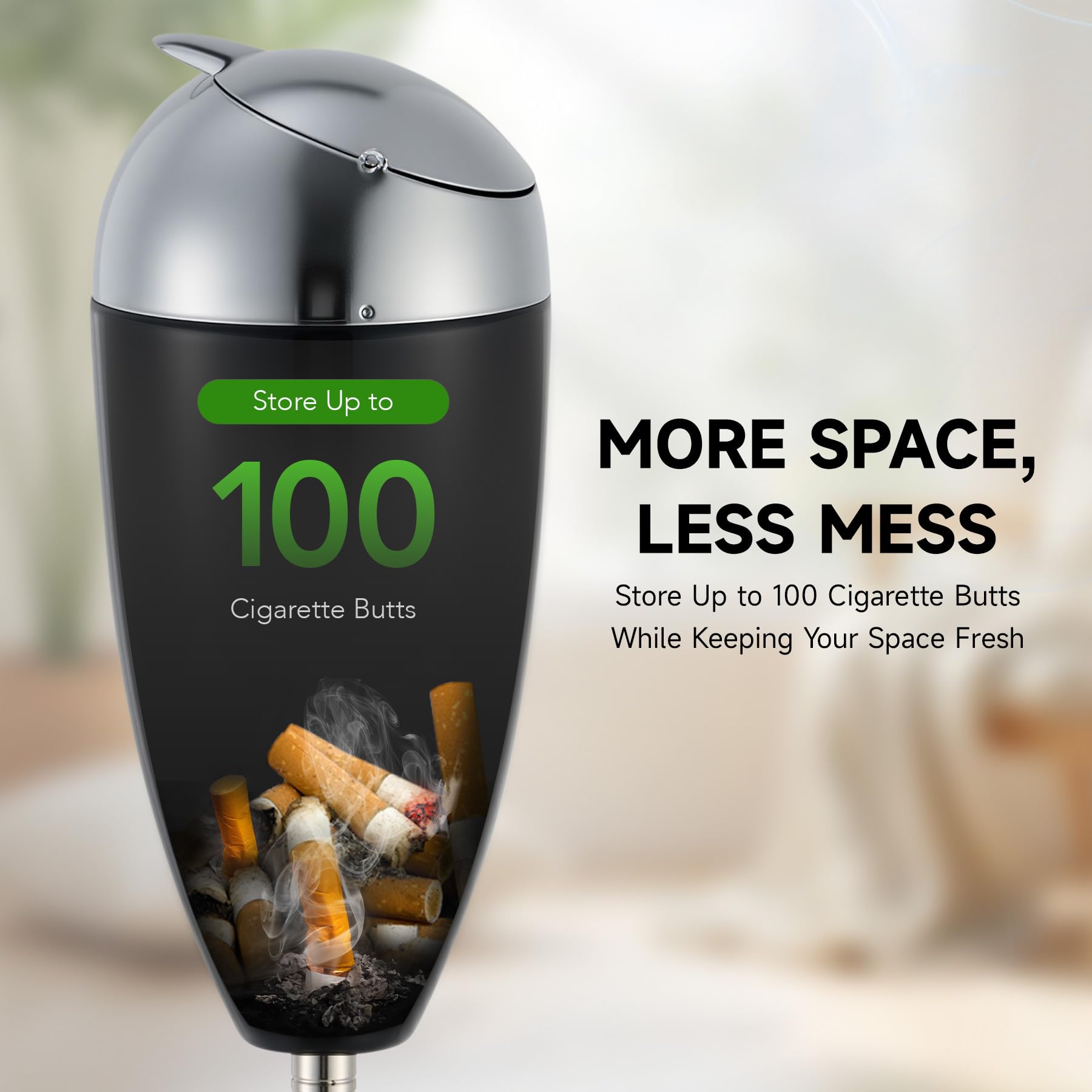 Amazon.co.jp: CO-Z 調節可能な灰皿 無煙 無臭 屋内 屋外 床置き灰皿