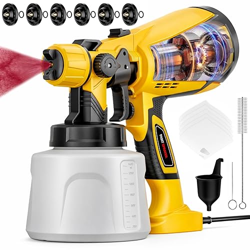 Paint Sprayer Indoor Outdoor, 1000W Electric Handheld HVLP Spray Paint