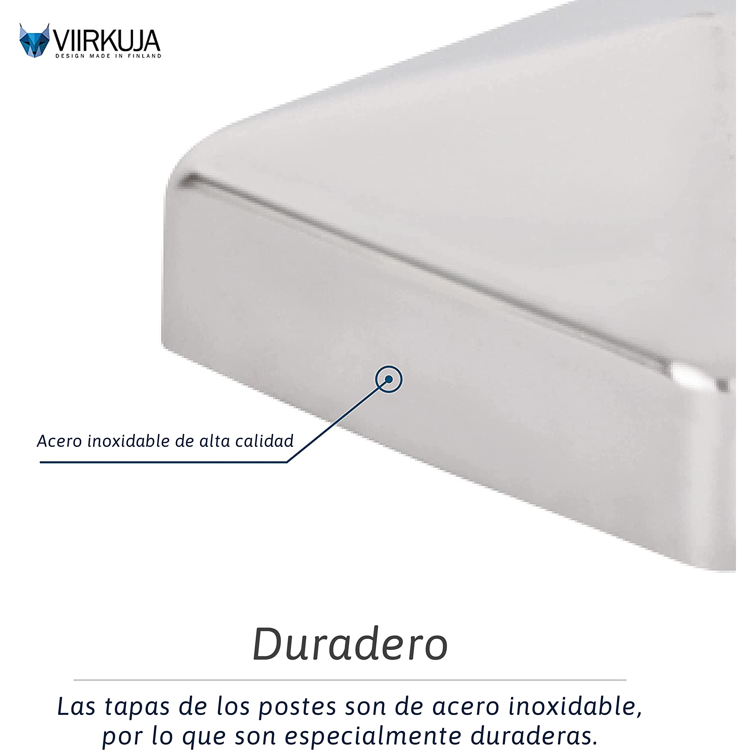 Tapas de poste 7x7 cm - 10 piezas, 70x70 mm, poste de valla de acero inoxidable/forma de pirámide - tapa de poste 7x7 / tapas de poste de valla