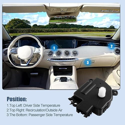 Miniatura 6 de LCWRGS Actuador de puerta de mezcla HVAC 604-970 compatible con Nissan Titan 2004-2015, Nissan Armada 2007-2015, Nissan Quest 2004-2009, reemplazo