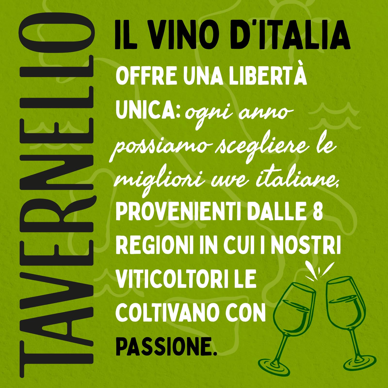 Tavernello Classico Vino Bianco d'Italia, Vino Secco con Profumi Fruttati, 10.5% Vol, Confezione con 12 Brik da 1 L