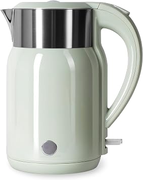 Electric Kettle, 1.8 Liter 1100W, BPA Free Fast Boiling Cordless Water Boiler, Auto Shut-Off and Boil Dry Protection, Easy Clean Wide Opening, Cool Touch Handle, 360 Rotation, Mint green