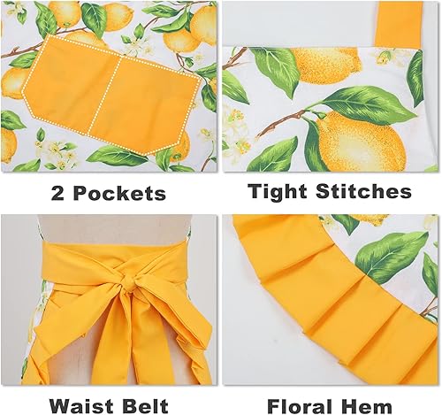 Miniatura 4 de Surblue Kitchen Aprons for Women,Heavy Duty Aprons for Cooking, Baking, BBQ and Gardening