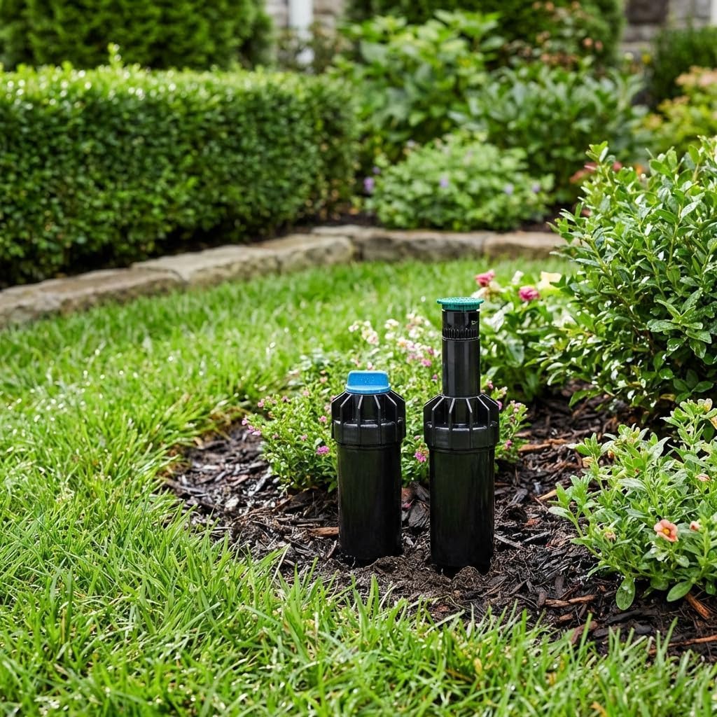 Confezione da 10 diffusori di irrigazione emergente, 5 cm, con ugello KVF-15 K-Rain, irrigatore di portata 4,5 metri, regolabile da 0° a 360°, irrigazione precisa e basso consumo d'acqua, piccoli