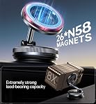 Romuto 2026 Upgraded Cell Phone Holders for Your Car [90BS Strong Suction & N58 Magnets] Hands Free Vacuum Magnetic Car Phone Holder,Pocket Size Foldable Car Mount for iPhone 17 Pro Max 16 15 14 13 12