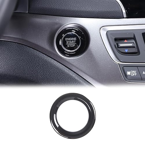 HIRUFAIT Marco del botón del interruptor de arranque del motor para Honda Pilot 2016-2022Ridgeline 2017-2023Passport 2019-2023, material ABS,