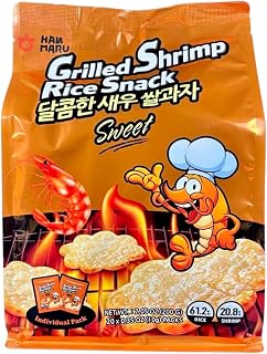 Han Maru Sweet Grilled Shrimp Rice Snack, 7.05 oz, 20 Individual Packs