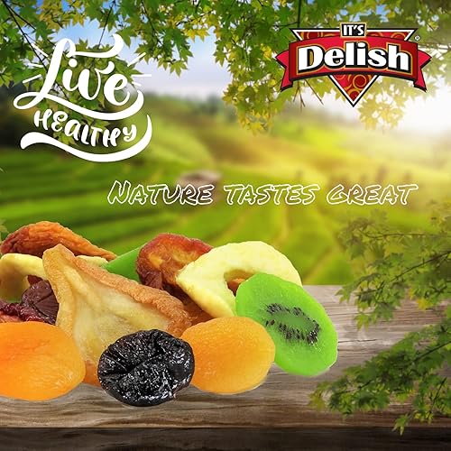 Miniatura 9 de It's Delish - Mezcla de frutas secas con ciruelas pasas, bolsa de 12 onzas  Mezcla de bocadillos de ciruelas pasas, albaricoques, ciruelas, anillos